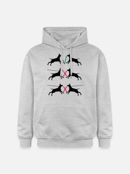 Dogs on a leash - Gildan Unisex Softstyle® Midweight Hoodie - light heather grey