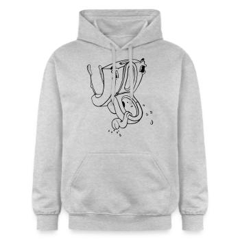 toilettes fou - Sweat à capuche Softstyle® Gildan Unisexe - gris clair chiné - Devant - Liana (172cm) & Jaron (178cm)