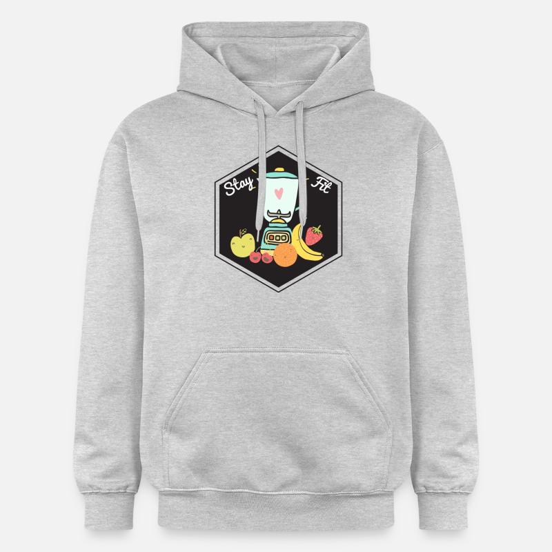 Restez en forme - Sweat à capuche Softstyle® Gildan Unisexe - gris clair chiné