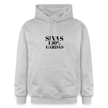 SIVAS GARDAS - Gildan Unisex Softstyle® Midweight Hoodie - Hellgrau meliert - Vorne - Liana (172cm) & Jaron (178cm)
