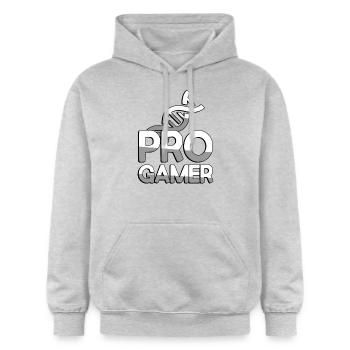 PRO GAMER + DNA - Gaming - Gildan Unisex Softstyle® Midweight Hoodie - Hellgrau meliert - Vorne - Liana (172cm) & Jaron (178cm)