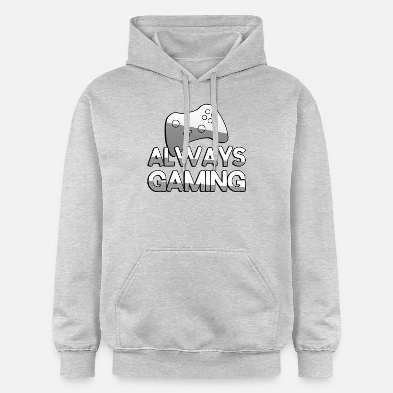 ALWAYS GAMING + Controller - Gaming - Gildan Unisex Softstyle® Midweight Hoodie - Hellgrau meliert