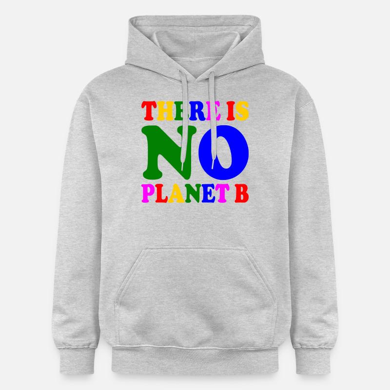 There is no planet b - Sweat à capuche Softstyle® Gildan Unisexe - gris clair chiné