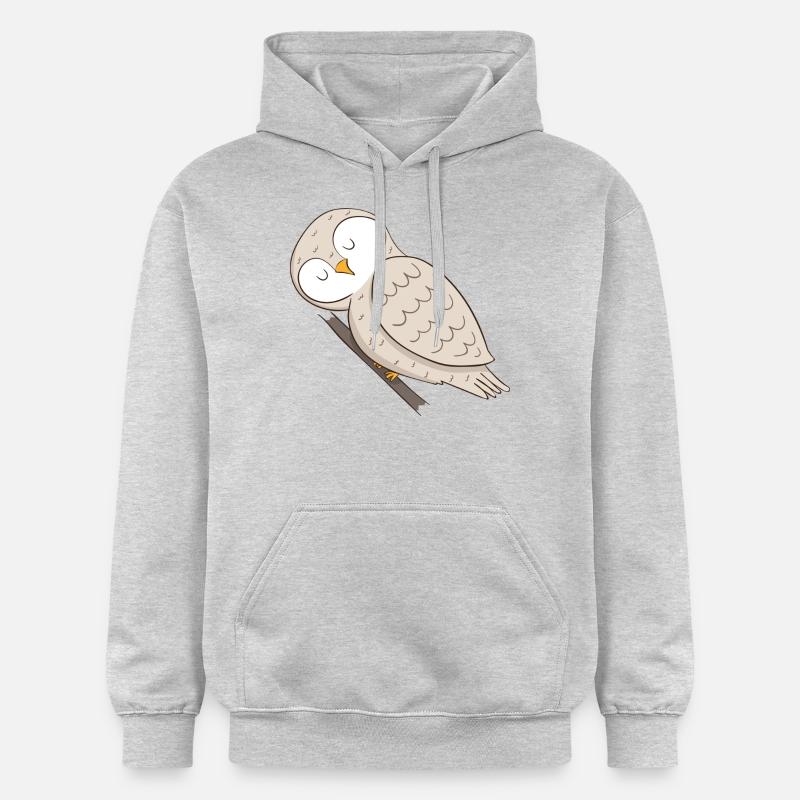 Hibou - Sweat à capuche Softstyle® Gildan Unisexe - gris clair chiné