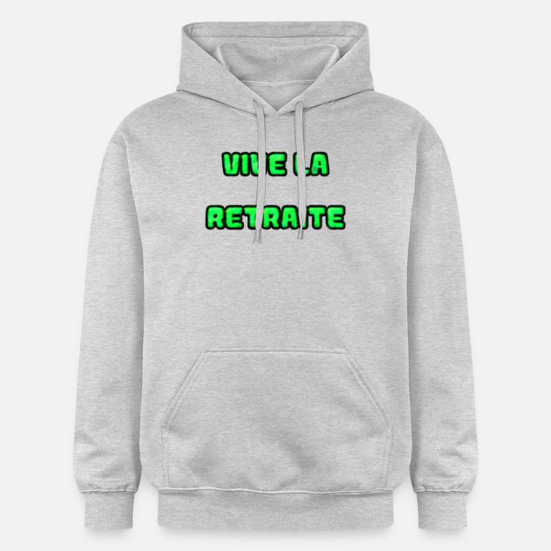 RETRAITE. RETRAITE. RETRAITEE. RETRAITE - Sweat à capuche Softstyle® Gildan Unisexe - gris clair chiné
