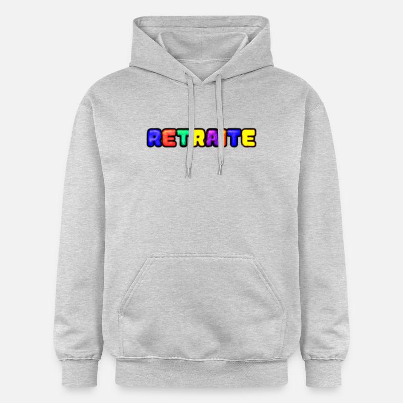 RETRAITE. RETRAITE. RETRAITEE. RETRAITE - Sweat à capuche Softstyle® Gildan Unisexe - gris clair chiné