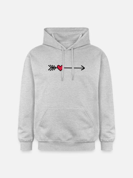 heart - Gildan Unisex Softstyle® Midweight Hoodie - light heather grey