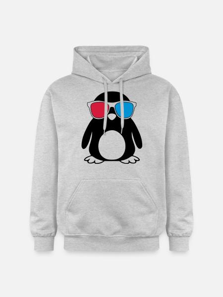 Swaggy Penguin - Gildan Unisex Softstyle® Midweight Hoodie - Hellgrau meliert