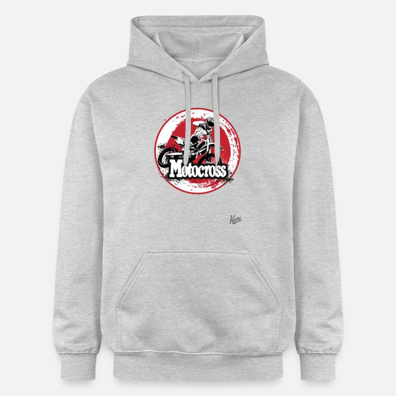 Éclaboussures de boue et motocross - Sweat à capuche Softstyle® Gildan Unisexe - gris clair chiné