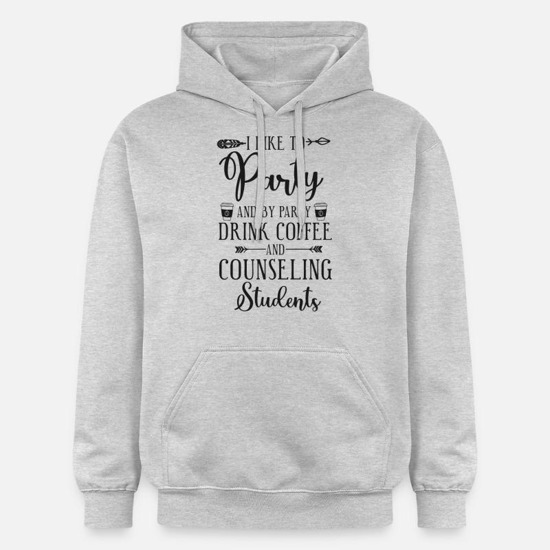 Conseiller scolaire Café J’aime - Sweat à capuche Softstyle® Gildan Unisexe - gris clair chiné