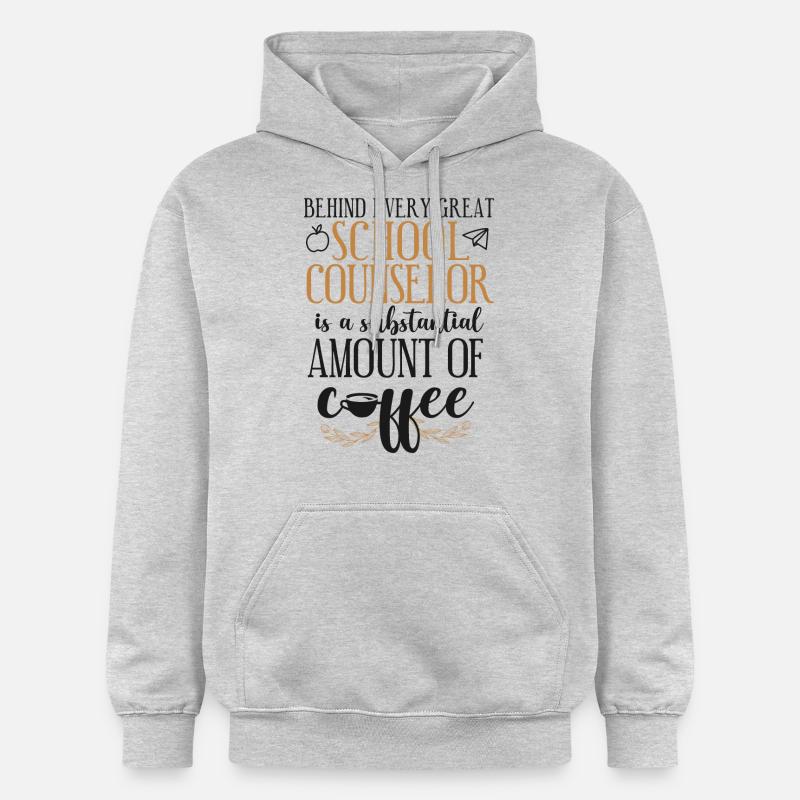 Conseiller scolaire Café derrière - Sweat à capuche Softstyle® Gildan Unisexe - gris clair chiné