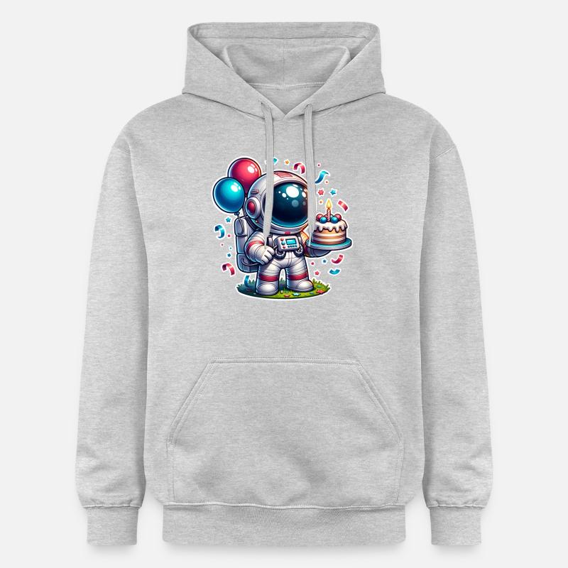 Anniversaire astronaute - Sweat à capuche Softstyle® Gildan Unisexe - gris clair chiné
