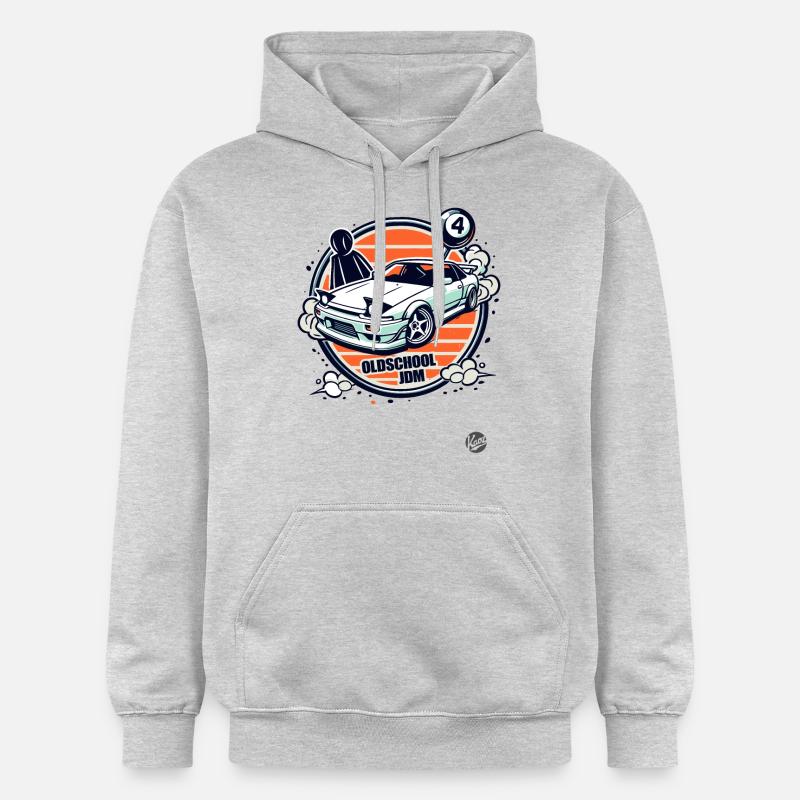 Oldschool JDM Drift Car Racer - Sweat à capuche Softstyle® Gildan Unisexe - gris clair chiné