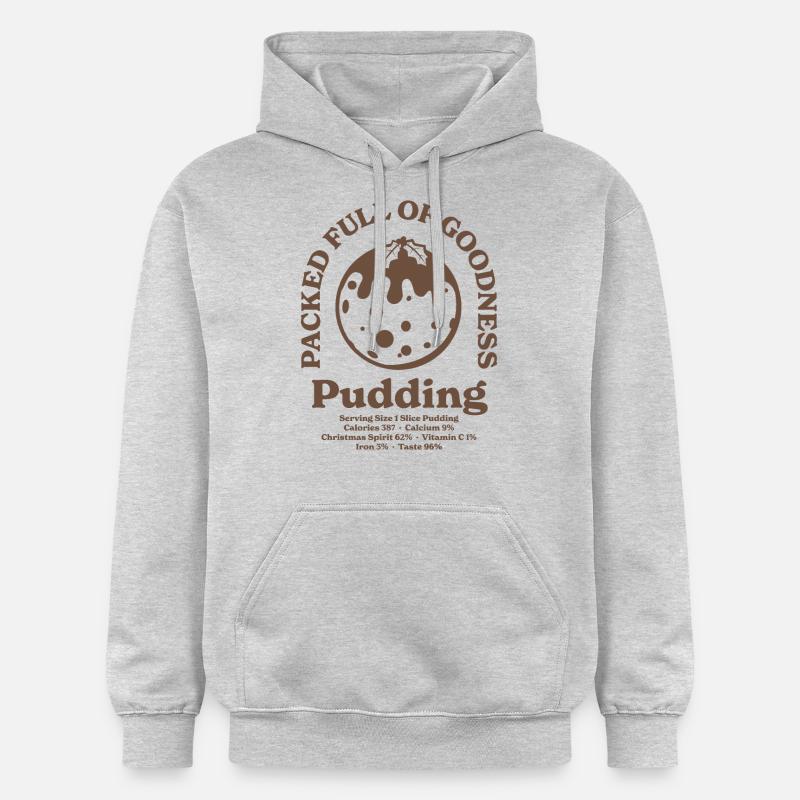 Pudding de Noël - Sweat à capuche Softstyle® Gildan Unisexe - gris clair chiné