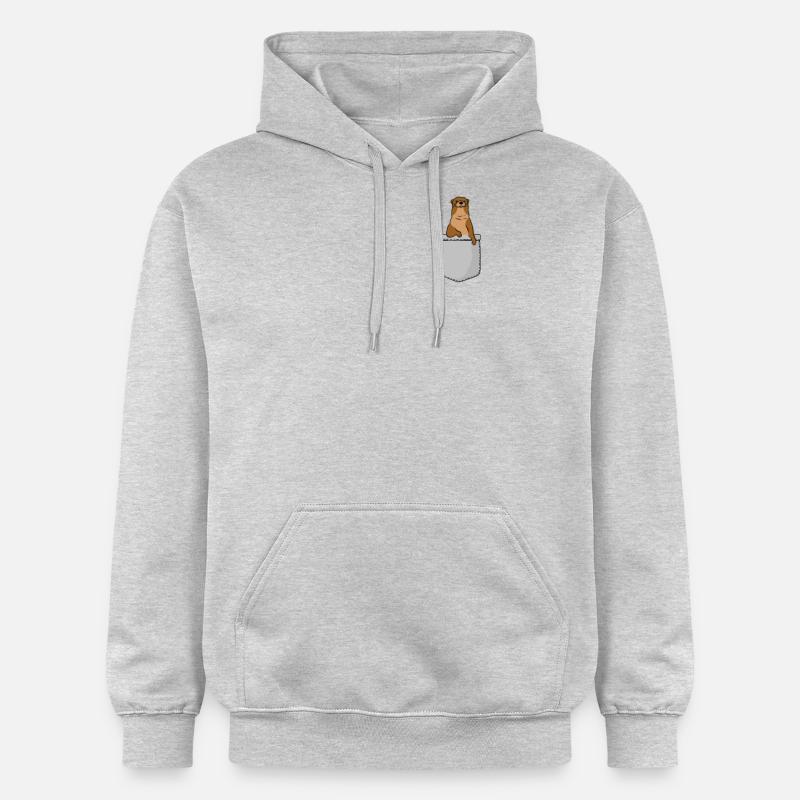 Poche loutre - Sweat à capuche Softstyle® Gildan Unisexe - gris clair chiné