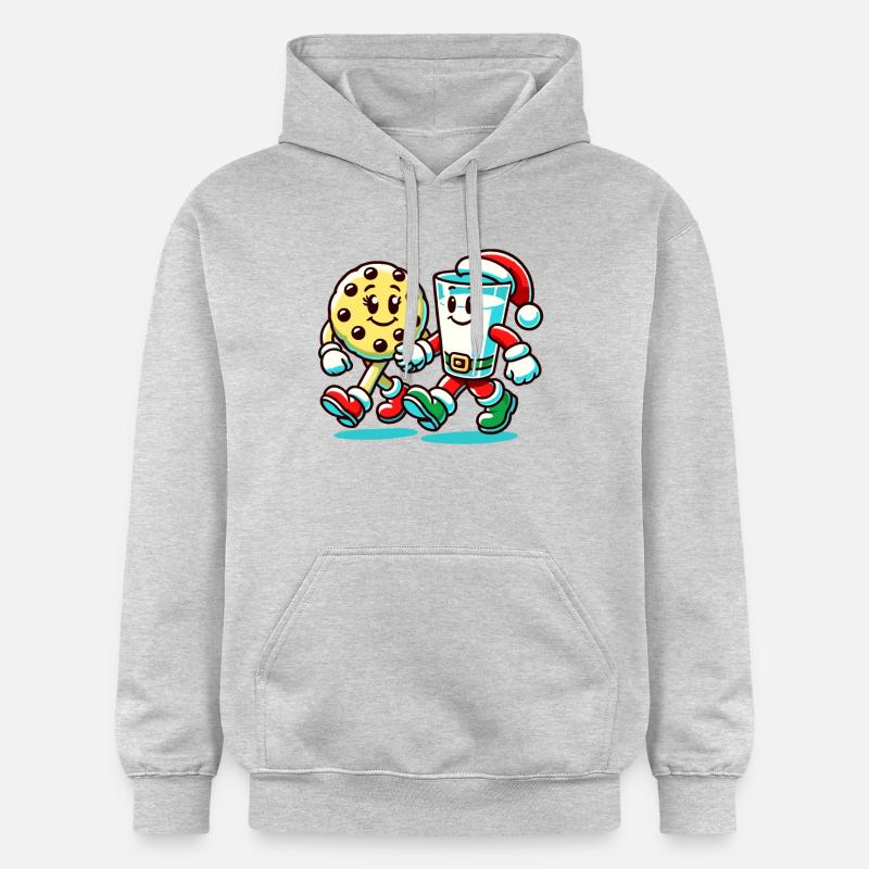 Joyeux Noël Biscuits Et Lait - Sweat à capuche Softstyle® Gildan Unisexe - gris clair chiné