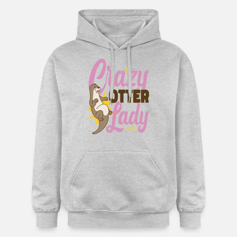 Loutre folle loutre dame - Sweat à capuche Softstyle® Gildan Unisexe - gris clair chiné