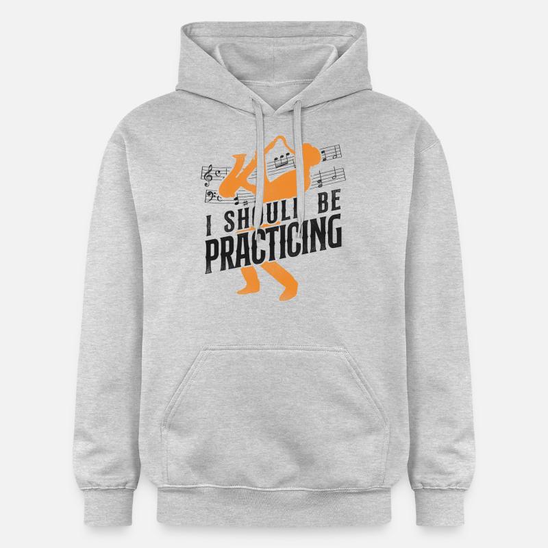 Saxophone I Should Be Practicing - Gildan Unisex Softstyle® Midweight Hoodie - Hellgrau meliert