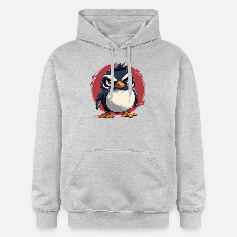 Pingouin de mauvaise humeur - Sweat à capuche Softstyle® Gildan Unisexe - gris clair chiné