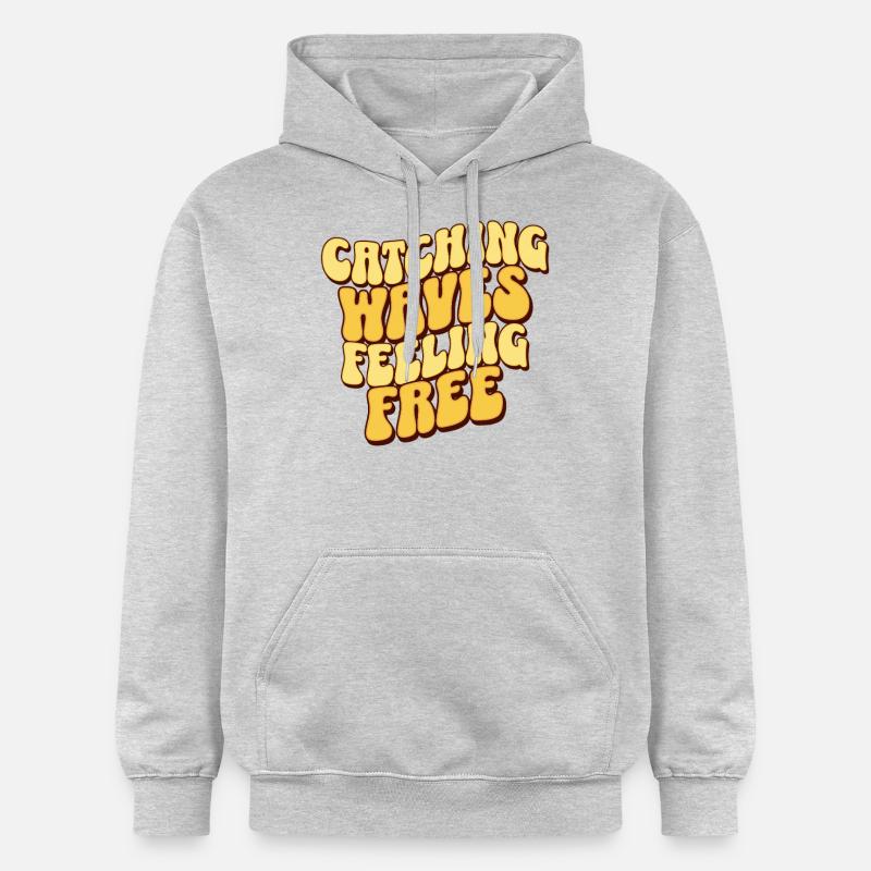 Kitesurf Surf Surfeur - Sweat à capuche Softstyle® Gildan Unisexe - gris clair chiné