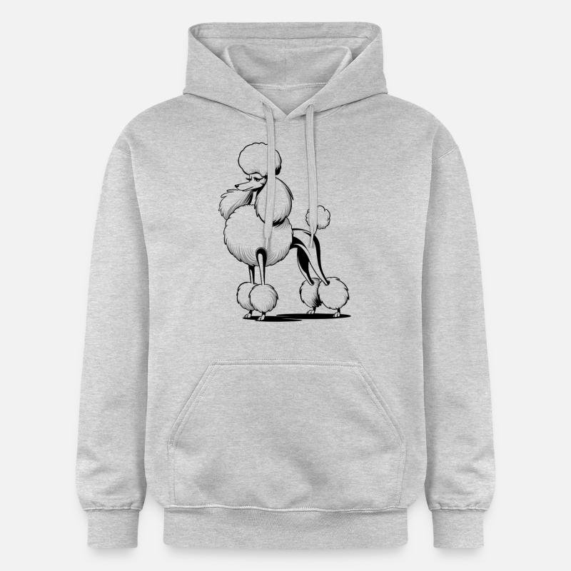 Caniche élégant au look élégant - Sweat à capuche Softstyle® Gildan Unisexe - gris clair chiné