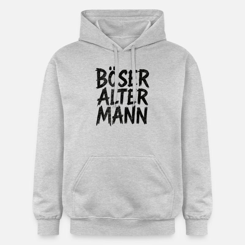 Vieil homme maléfique – déclaration effrontée - Sweat à capuche Softstyle® Gildan Unisexe - gris clair chiné