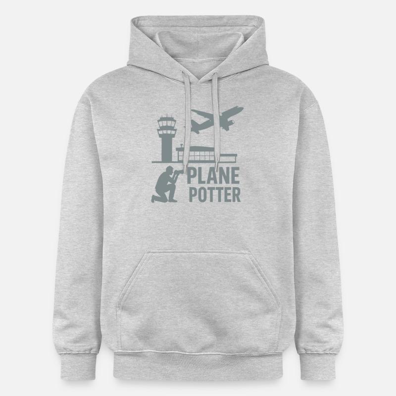 Avion – Conception d’observateurs d’aéronefs - Sweat à capuche Softstyle® Gildan Unisexe - gris clair chiné