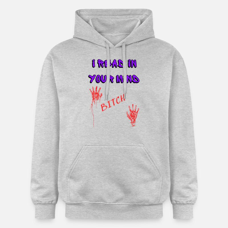 , je lis dans tes pensées - Sweat à capuche Softstyle® Gildan Unisexe - gris clair chiné