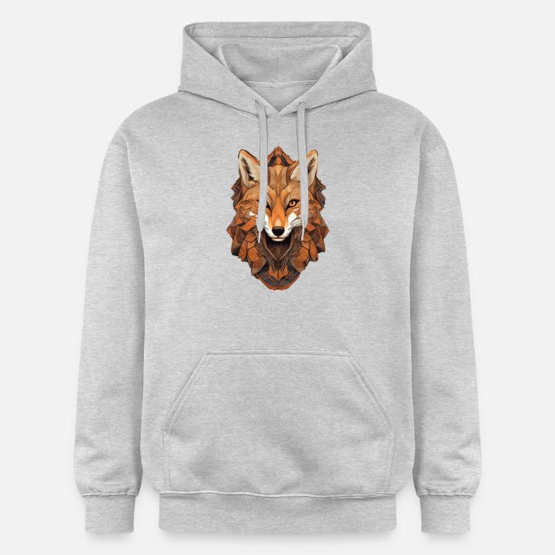 Renard - Sweat à capuche Softstyle® Gildan Unisexe - gris clair chiné