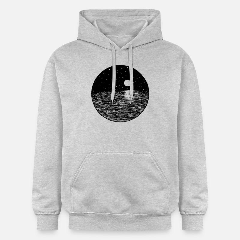 clair de lune - Sweat à capuche Softstyle® Gildan Unisexe - gris clair chiné