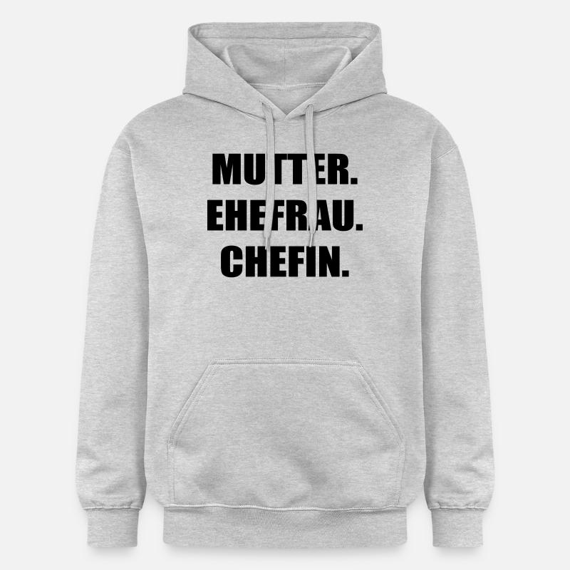 Mutter Ehefrau Chefin - Gildan Unisex Softstyle® Midweight Hoodie - Hellgrau meliert