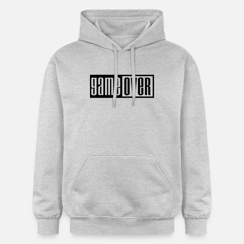 game over outline - Sweat à capuche Softstyle® Gildan Unisexe - gris clair chiné