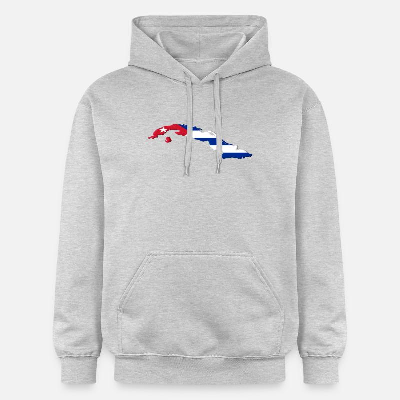 CUBA - Sweat à capuche Softstyle® Gildan Unisexe - gris clair chiné