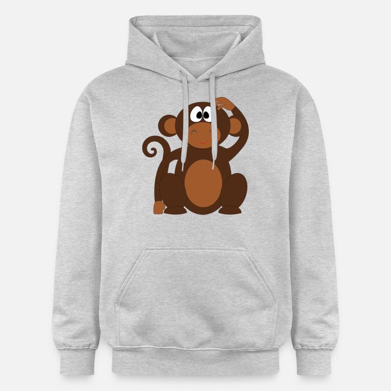 Singe - Sweat à capuche Softstyle® Gildan Unisexe - gris clair chiné