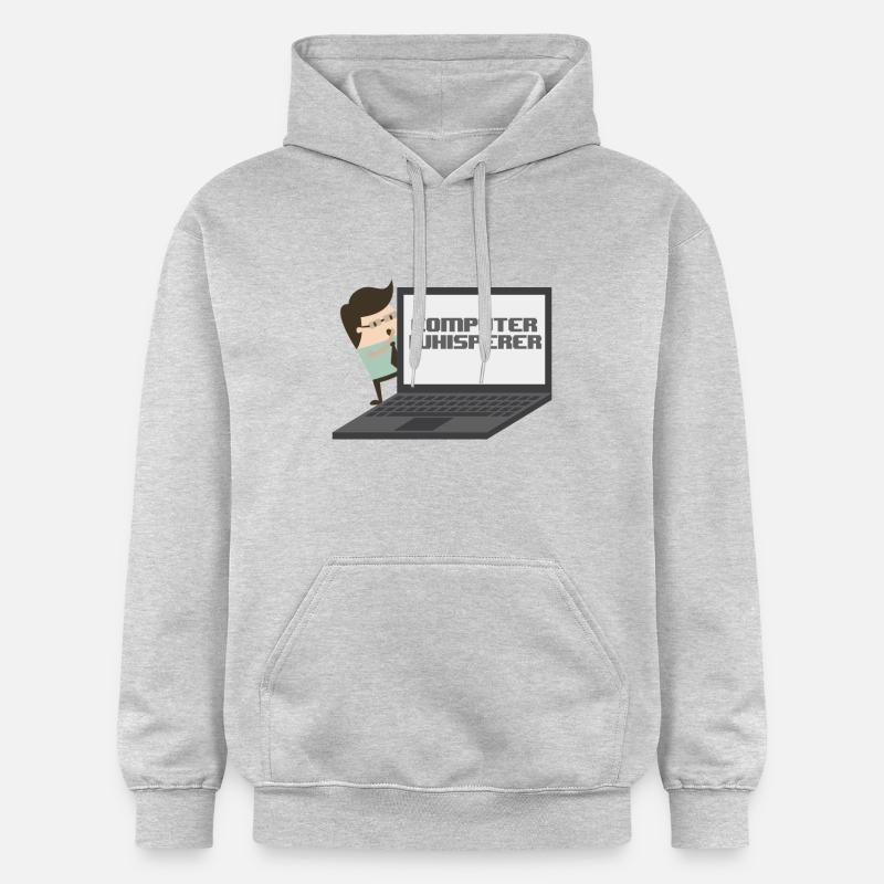 Computer Whisperer - Computer Geek et inséquent. - Sweat à capuche Softstyle® Gildan Unisexe - gris clair chiné