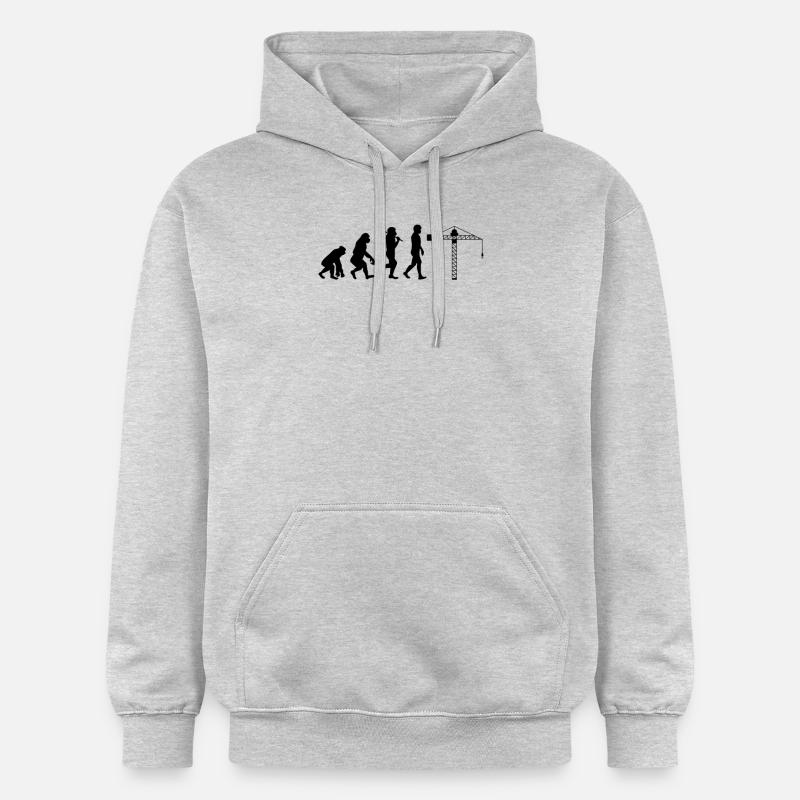 Kranführer Evolution schwarz - Gildan Unisex Softstyle® Midweight Hoodie - Hellgrau meliert