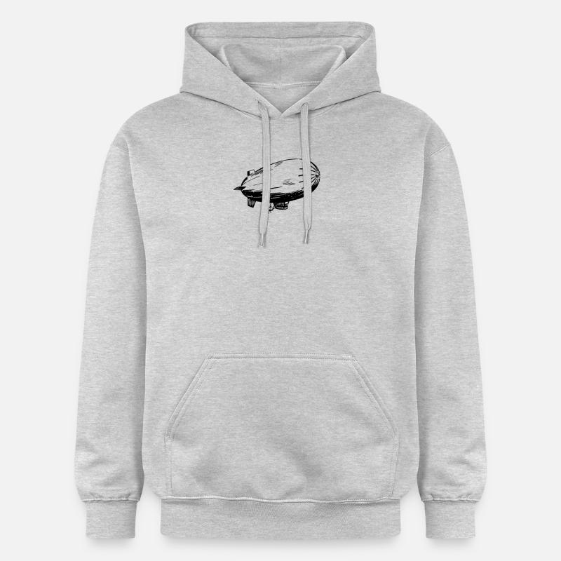 Dirigeable noir - Sweat à capuche Softstyle® Gildan Unisexe - gris clair chiné