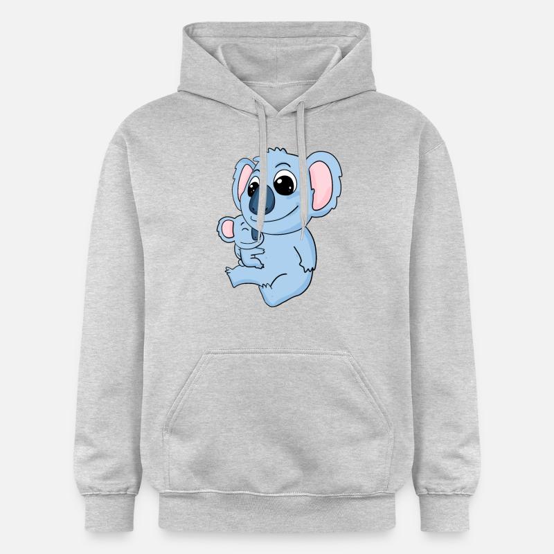 Famille - Koala avec bébé - Koala - Sweat à capuche Softstyle® Gildan Unisexe - gris clair chiné