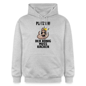 Kacke König - Gildan Unisex Softstyle® Midweight Hoodie - Hellgrau meliert - Vorne - Liana (172cm) & Jaron (178cm)