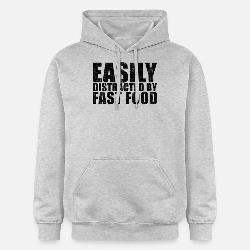 Dicton de la restauration rapide - Sweat à capuche Softstyle® Gildan Unisexe - gris clair chiné