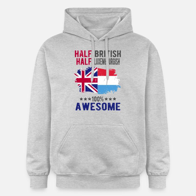 Moitié britannique moitié luxembourgeois - Sweat à capuche Softstyle® Gildan Unisexe - gris clair chiné