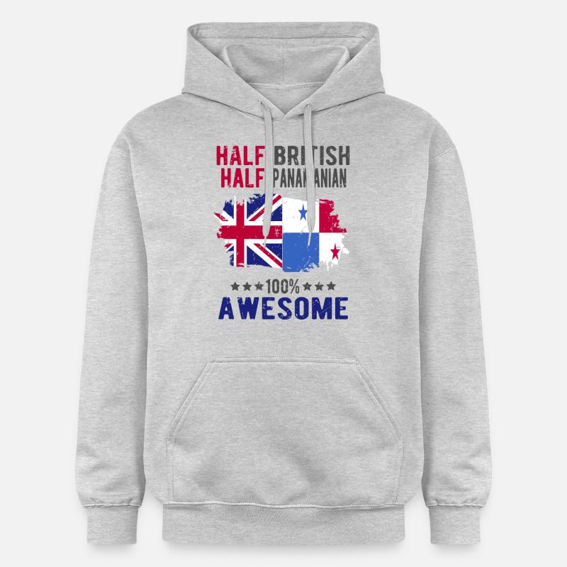 Moitié Britannique Moitié Panama - Sweat à capuche Softstyle® Gildan Unisexe - gris clair chiné