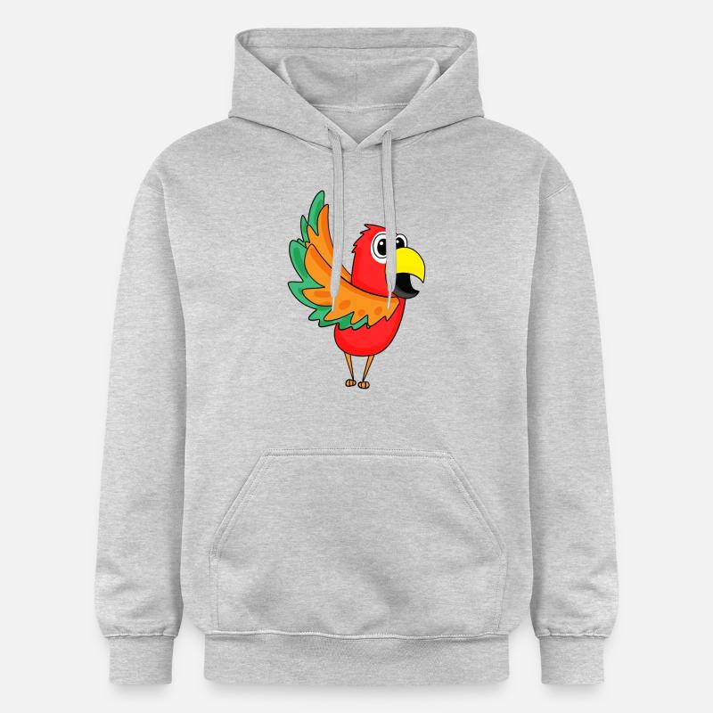 Jungle de perroquets - Sweat à capuche Softstyle® Gildan Unisexe - gris clair chiné