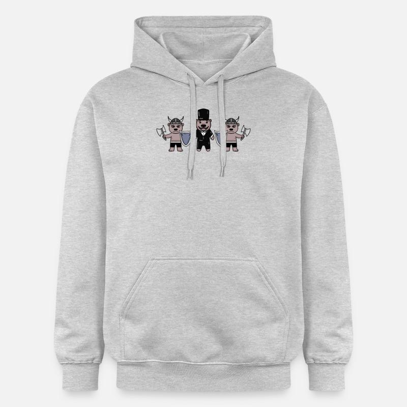 Groom Security Vikings - Sweat à capuche Softstyle® Gildan Unisexe - gris clair chiné