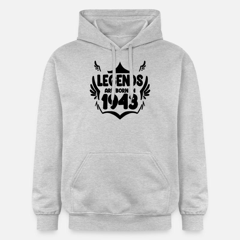 1943 - Né en 1943 - Sweat à capuche Softstyle® Gildan Unisexe - gris clair chiné