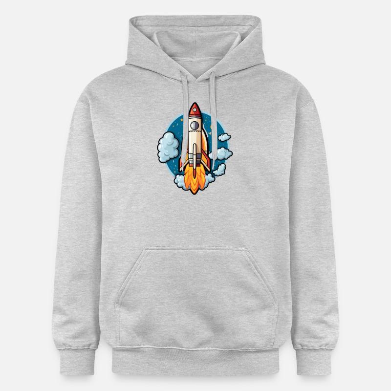Fusée - Sweat à capuche Softstyle® Gildan Unisexe - gris clair chiné
