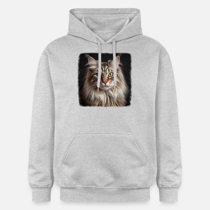 Ragamuffin Chaton Ragamuffin Chat - Sweat à capuche Softstyle® Gildan Unisexe - gris clair chiné