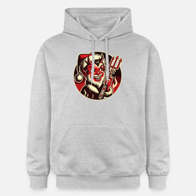 Petit Père Noël Satan Claus - Sweat à capuche Softstyle® Gildan Unisexe - gris clair chiné