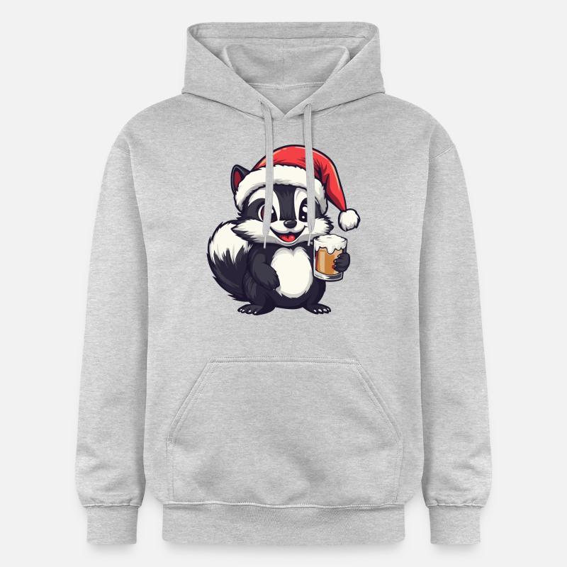 Bière de Noël Skunk - Sweat à capuche Softstyle® Gildan Unisexe - gris clair chiné
