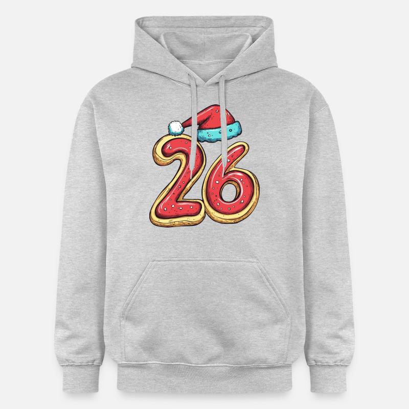 26 Numéro Noël - Sweat à capuche Softstyle® Gildan Unisexe - gris clair chiné
